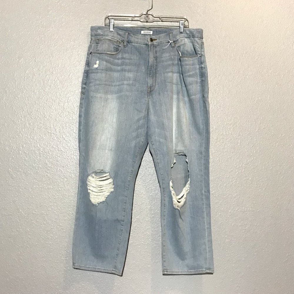 Good American Good Cuts Distressed Jeans
